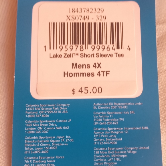 NFS.       big & tall Columbia men's shirt, pale blue sz 4X. MSRP $45 - Picture 5 of 6